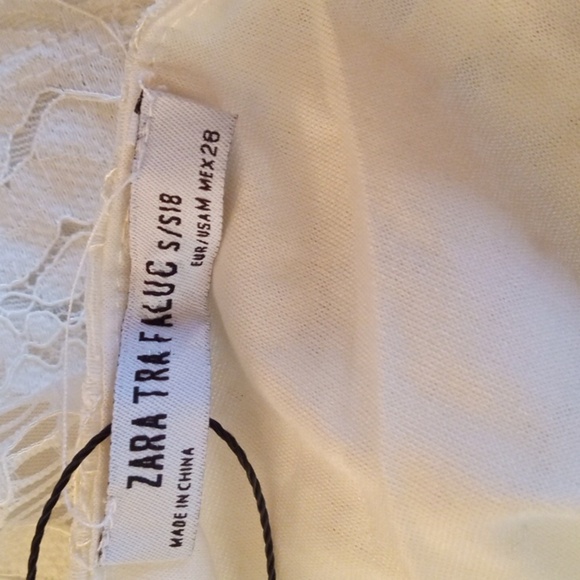 Zara lace embroidered crochet spaghetti strap crop top - Picture 8 of 8